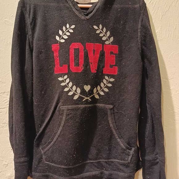 Danskin girls grey LOVE hoodie - Picture 4 of 5
